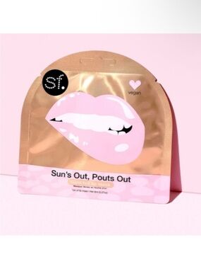 SF Glow Sun’s Out Pouts Out Gold Foil Lip Masks NWT